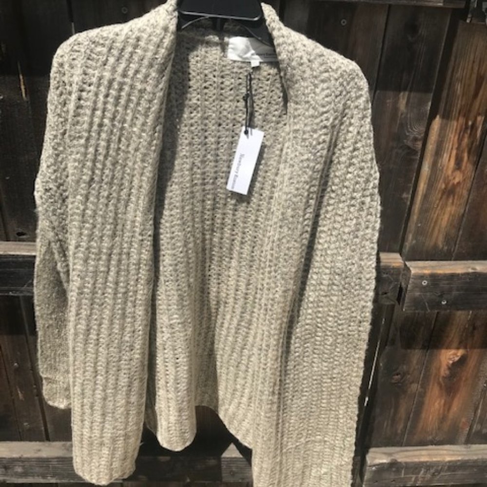 Newbury Kustom, wrap sweater, black and grey,XL